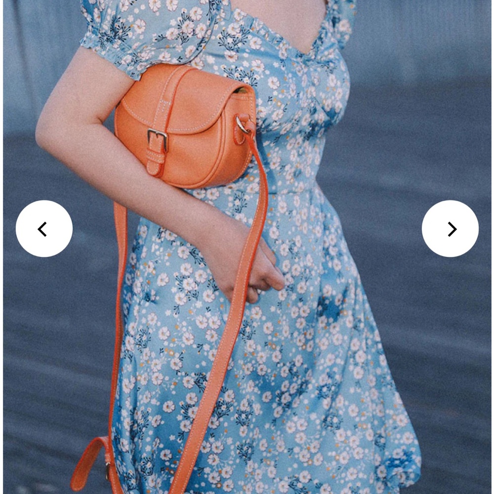 Petite studio blue floral dress XS
